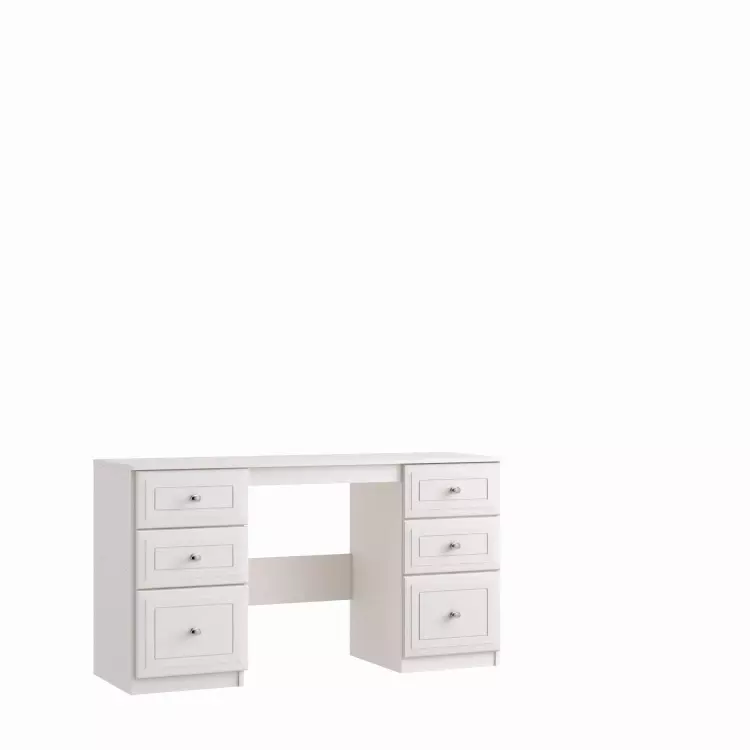 White double deals pedestal dressing table